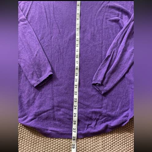 Polo  Ralph Lauren Women's Boyfriend Fit V-Neck Purple Sweater Size L