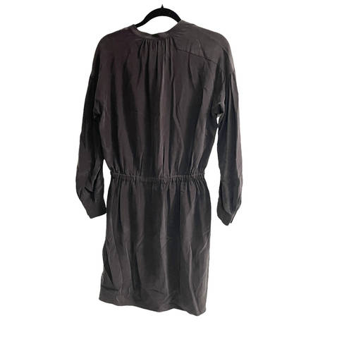 Vince  Shirred Sleeve Silk Dress