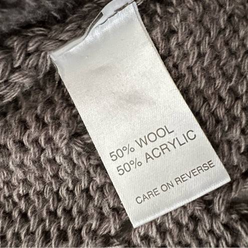 Krass&co HEKLA &  Made in Italy Womens Gray Wool Blend Cardigan wrap Sweater Si…