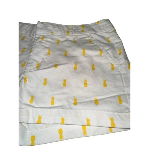 Harper  Pineapple Print White Shorts Size Large
