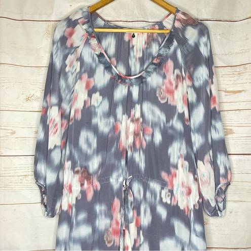 Rebecca Taylor  • Mini Dress • Floral • Medium • Long Sleeve • 100 Silk • Size 8