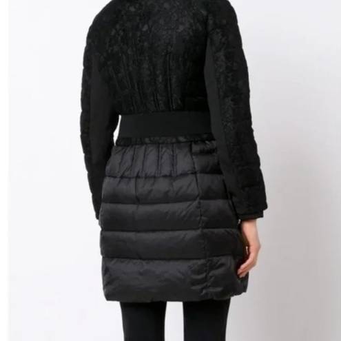 Zac Posen  Juniper Lace Women's Black Long Sleeve Full Zip Puffer Coat Medium