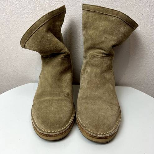 Jimmy Choo  Womens Tan Suede Shearling Lined Ankle Boots Size 37 US 6.5-7