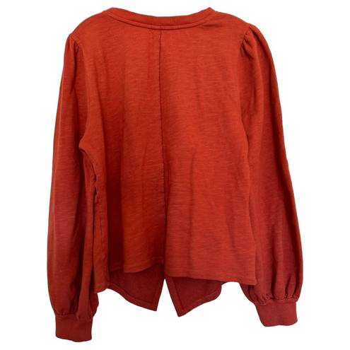 Pilcro  Anthropologie Twist-Front Sweatshirt Size: Large Color Copper EUC