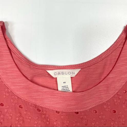 Caslon  Eyelet Detail Baby Doll Top tee