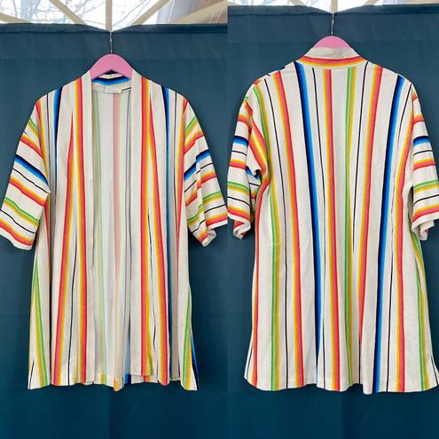 JC Penny Vintage 70s JC Penney Rainbow Stripe Terry Cloth Robe