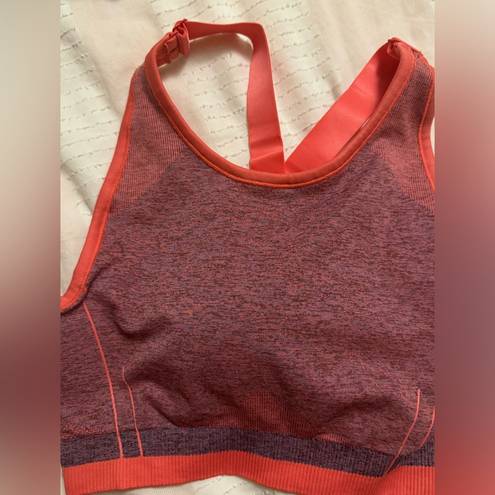 Spanx NWT  Spacedye Coral Punch Seamless Sculpt Medium Inpact Sports Bra