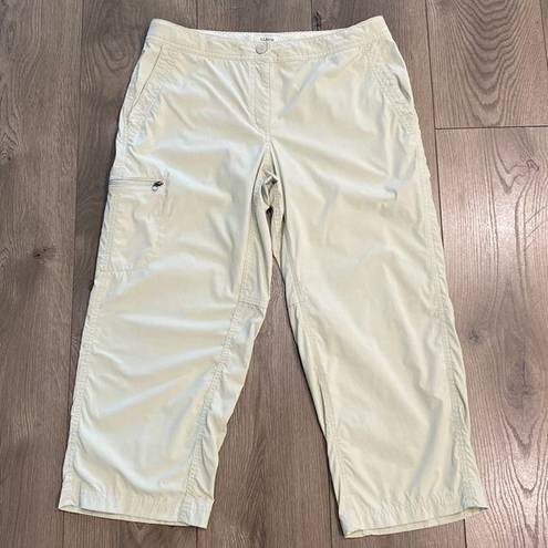 L.L.Bean  Comfort Trail Cropped Nylon Stretch Hiking Casual Active Pants Size 8