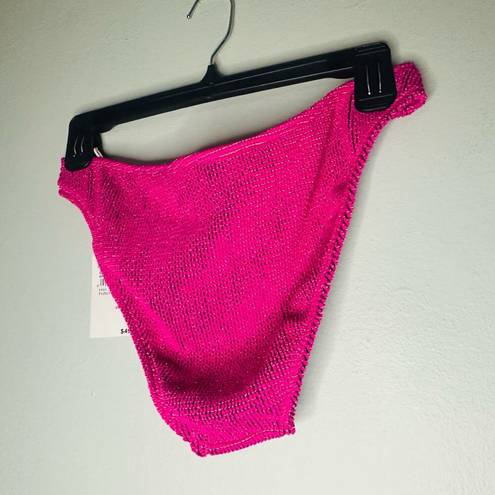 Good American NWT  Women’s Fuschia Pink Swimsuit Bikini Set Size 3/4 US Large