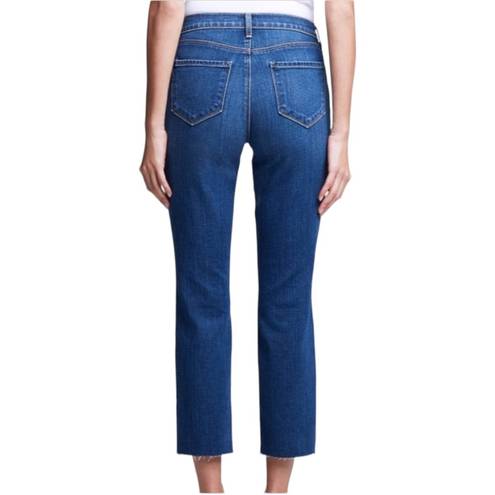 L'Agence L’AGENCE Sada Cropped Jeans Raw Hem Manchester Blue NWT Size 28