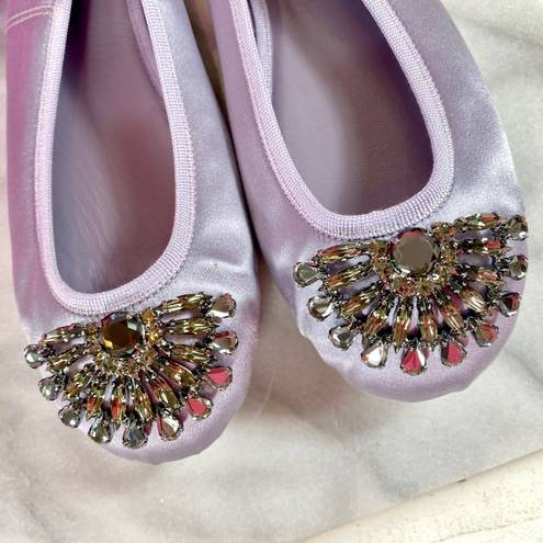 Jimmy Choo Purple & Crystal Grace Flat