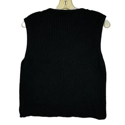 Carole Little  Vintage Streetwear Black Sweater Vest