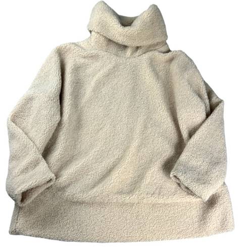 Tuckernuck  Rollins Funnel Neck Pullover Cream Teddy Fleece Sherpa Womens XS