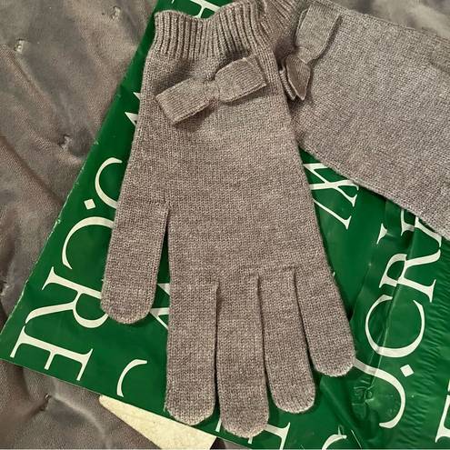 J.Crew  Factory Bow tech gloves Grey OS NWT