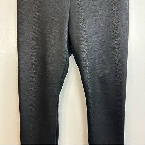 White House | Black Market WHBM Black Snakeskin High Waisted Faux Leather Runway Leggings Size 6