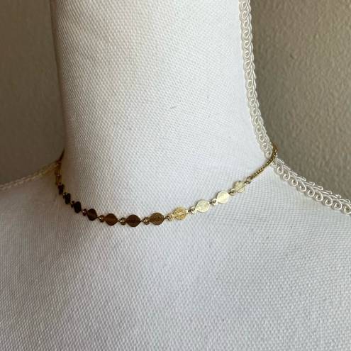 American Eagle gold tone wash choker necklace