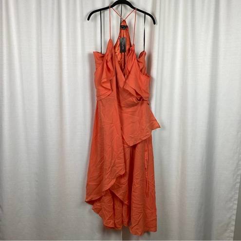 City Chic  Melon Orange Elegant Maxi Dress Sz.L(20) NWT