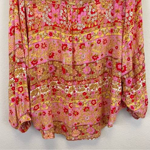 Billabong  Floral Multicolor Day After Day Oversized Button-Down Shirt Size S