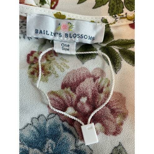 Blossom Bailey's  Floral 3/4 Sleeve Kimono Duster One Size