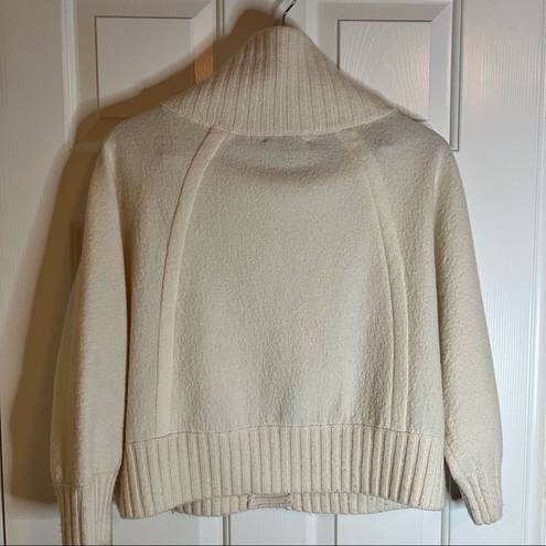 DKNY  100% Wool Cowl Neck Cardigan, Size Medium.