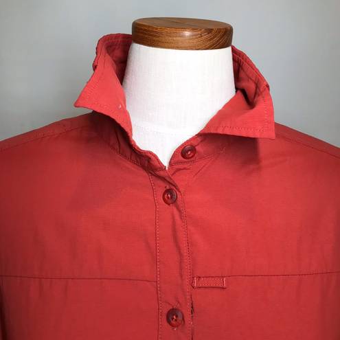 REI Women’s Button Down Vented Long Sleeve Shirt Red Size 1X