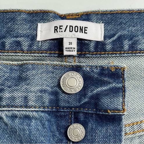 RE/DONE NWT  ‘70s Stove Pipe Size 31 Straight Jeans High Rise in Favorite Bleu