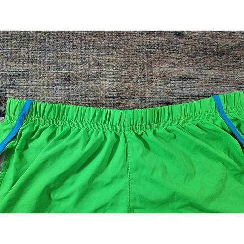 Patagonia  Womens Polyester Green Blue Shorts Running Jogging