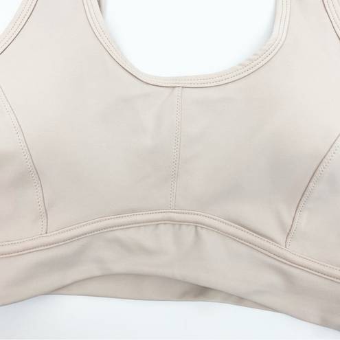 Anthropologie All Fenix  Contour Longline Scoop Sports Bra Taupe