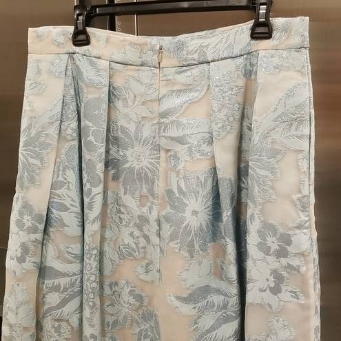 St. John 💕💕 Formal High Waisted Jacquard Floral Embroidered Ball Skirt 12 NWOT