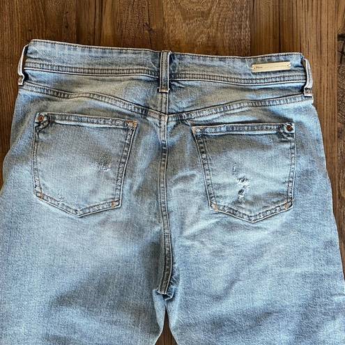 Pilcro and the Letterpress Anthropologie Pilcro Button Fly High Rise Emroidered Cropped Jeans Women’s 29