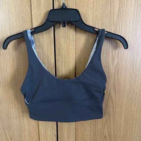 Lululemon Grey / Silver Sparkle Reversible Align Sports Bra