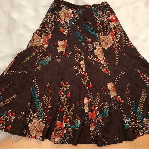 Coldwater Creek  floral skirt brown Size XS