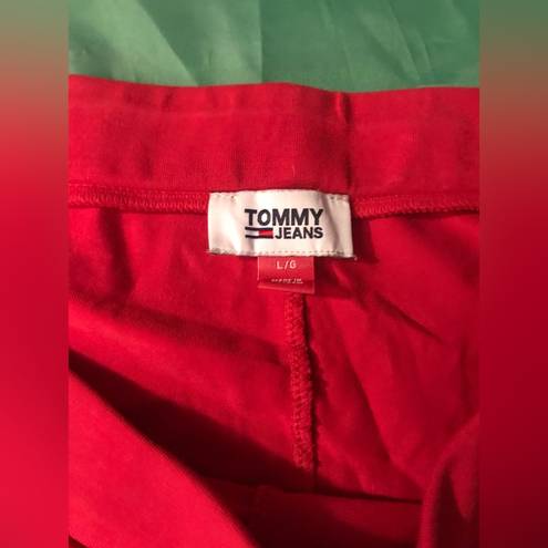 Tommy Hilfiger  Jeans Women’s Red Biker Shorts Size L