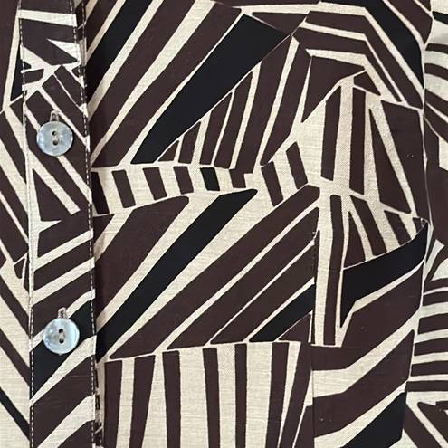 East 5th  Geometric Pattern Button Down Shirt Sz M