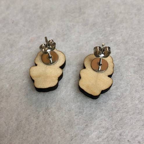 Nintendo Yoshi Wooden Stud Earrings