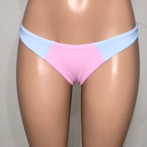 PilyQ New.  pink and blue color block teeny bottoms.  Small