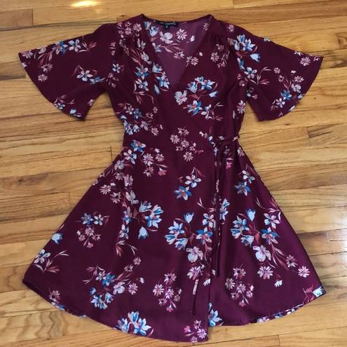 One Clothing One ❤️ Clothing Floral Wrap Dress Sz S