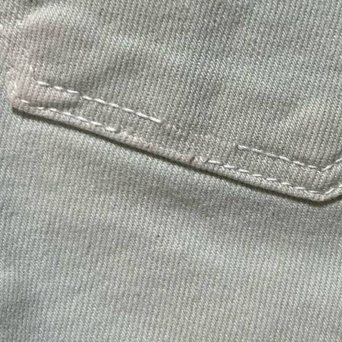 Pilcro and the Letterpress Anthropologie Pilcro Script High Rise Crop Raw Frayed Hem Jeans Size 25