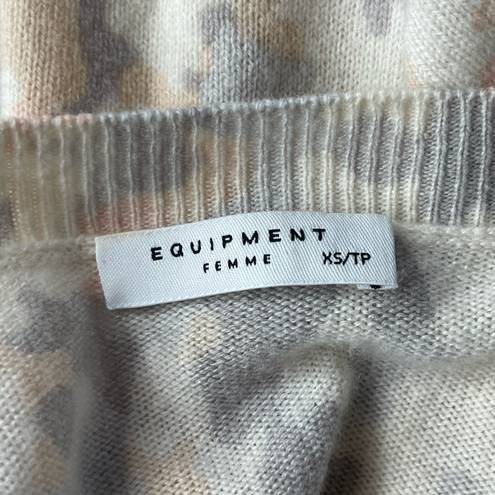 Equipment Femme 100% Cashmere Oversized Sweater Size Small Pastel Camo xs