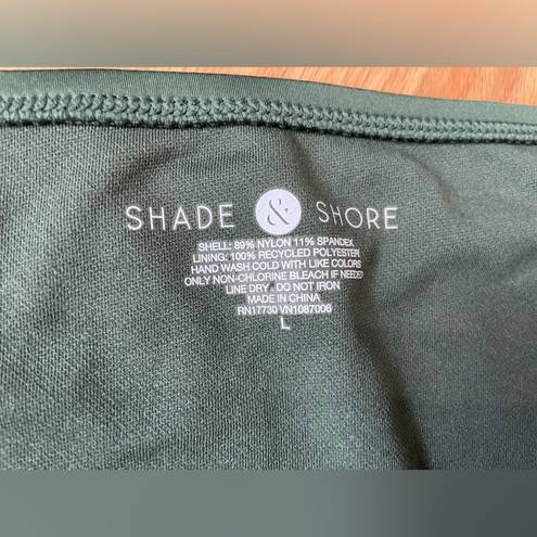 Shade & Shore NWT!  Low Rise Medium Coverage Green Bikini Bottom Size Large