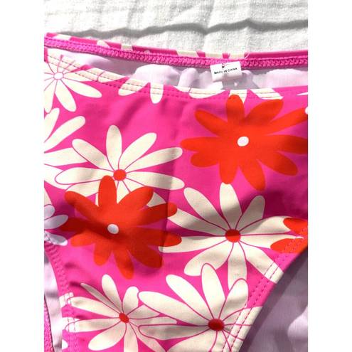 Daisy SUMMER Women's Orange & Pink  Bikini Set Sz L