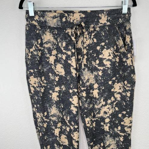 Nordstrom Black Tan Tie Dye Joggers Drawstring Waist Pockets Size Small 29 Waist NWT