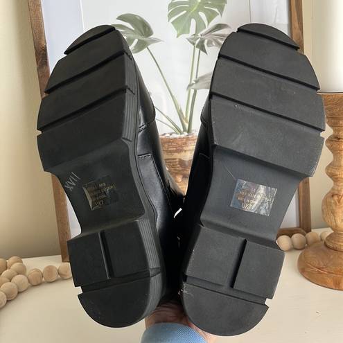 EGO NEW Y2K Black Chunky Slip On Heeled Platform Boots