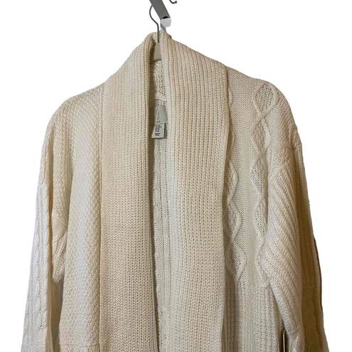 Joie NWT  Womens‎ Cream Open Front Cable Knitted Cardigan Sweater Size Medium