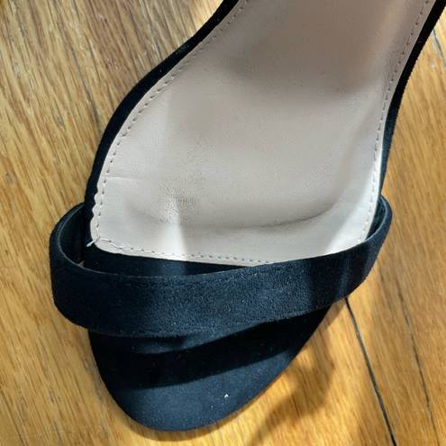 Boohoo Never Worn  Black Stiletto Barely There Two Part Heel