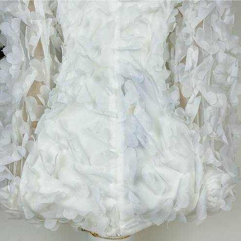Elliatt  Sally 3D Flower Mini Dress Ivory - Perfect for Bridal and Wedding