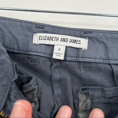 Elizabeth and James  Straight Leg Pants Blue cropped ankle size 4 career office