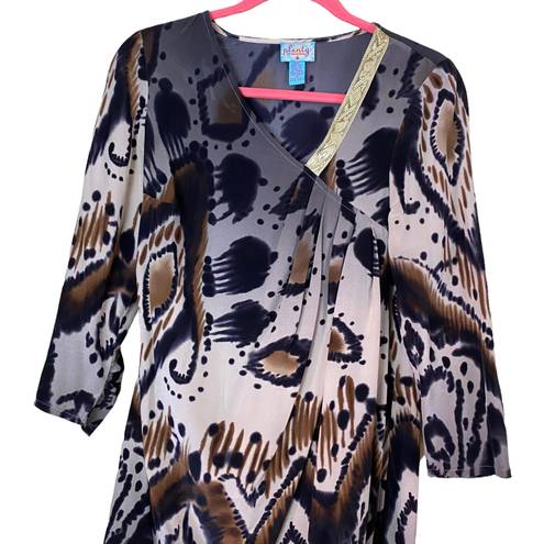 Tracy Reese Plenty By  Graphic Silk Dress Size Medium