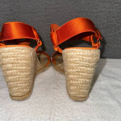 Ralph Lauren Lauren  Shoes Women's 7.5B Indigo Orange Espadrille Wedge Ankle