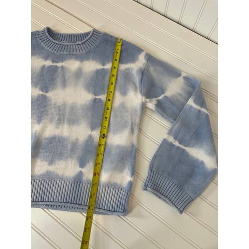 Elizabeth and James  Cotton Blue Tie Dye Crew Neck Pullover Sweater Size XS - S